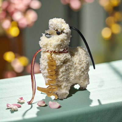 Hand Crafted 3D Alpaca Car Charm