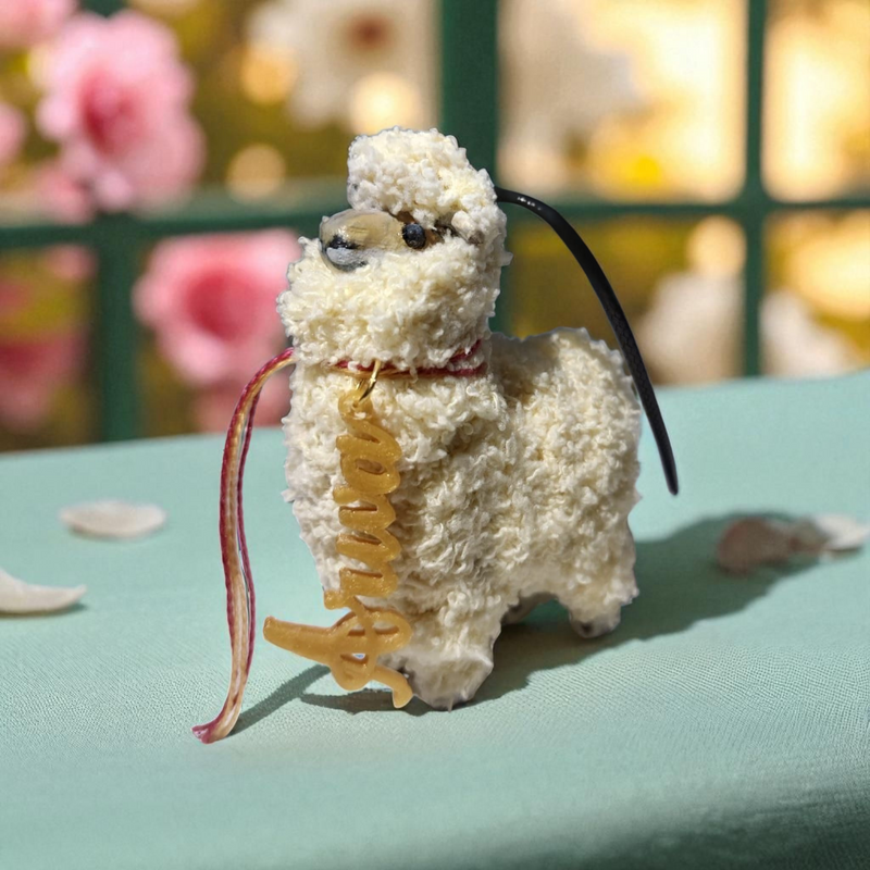 Hand Crafted 3D Alpaca Car Charm