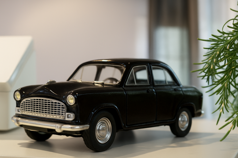 Vintage Ambassador Car Miniature – Hand-Painted Collectible Model