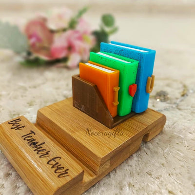 🌟 I ♥ U Teacher Mobile Stand – Custom Farewell Gift