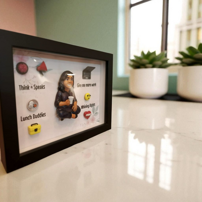 Mini 3D Printed Shadowbox – Personalized Farewell Gift