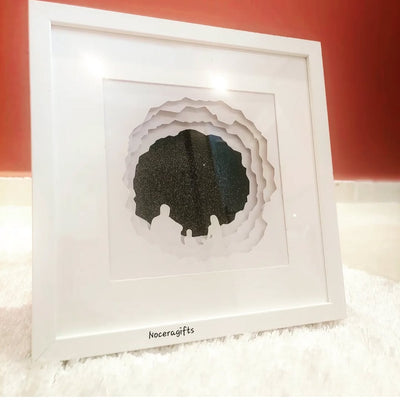 Stargaze Silhouette Shadow Box – LED Paper Art Frame