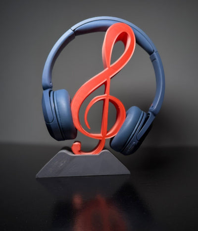 Customizable Musical Note Headphone Stand
