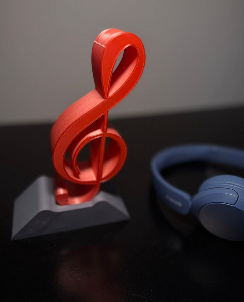 Customizable Musical Note Headphone Stand