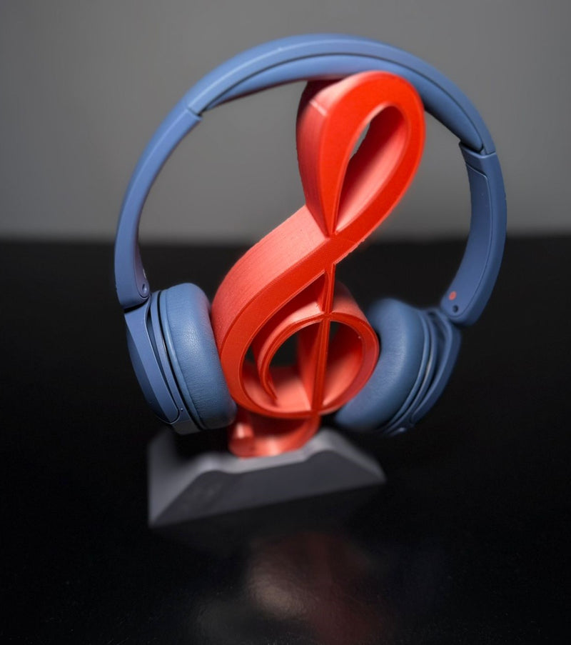 Customizable Musical Note Headphone Stand